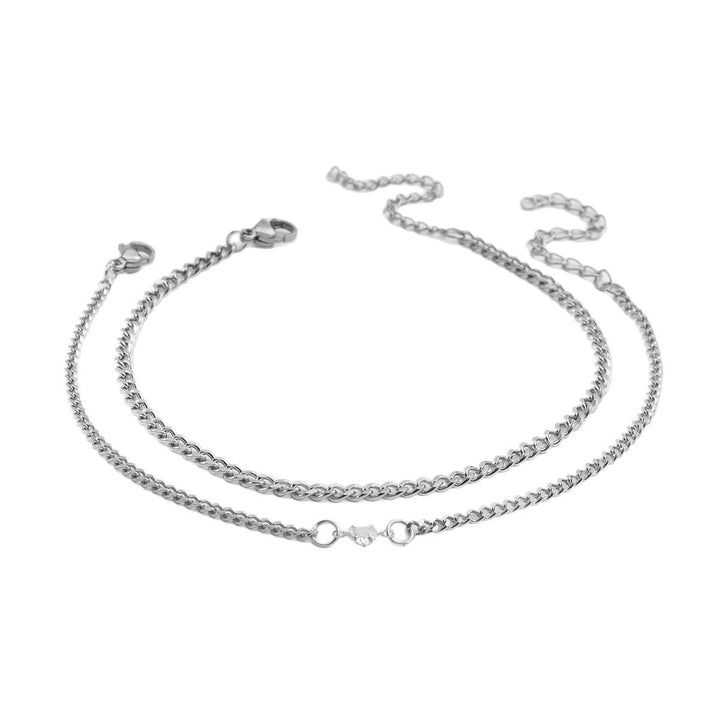 Zarte geflochtene Silberkette Armband Karnz