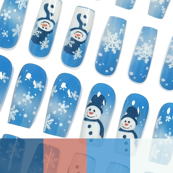 Festliche Schneemann Nagelkunst Verlängerungen Karnz