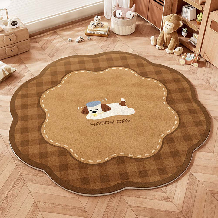 Verspielter Teppich für das Kinderzimmer