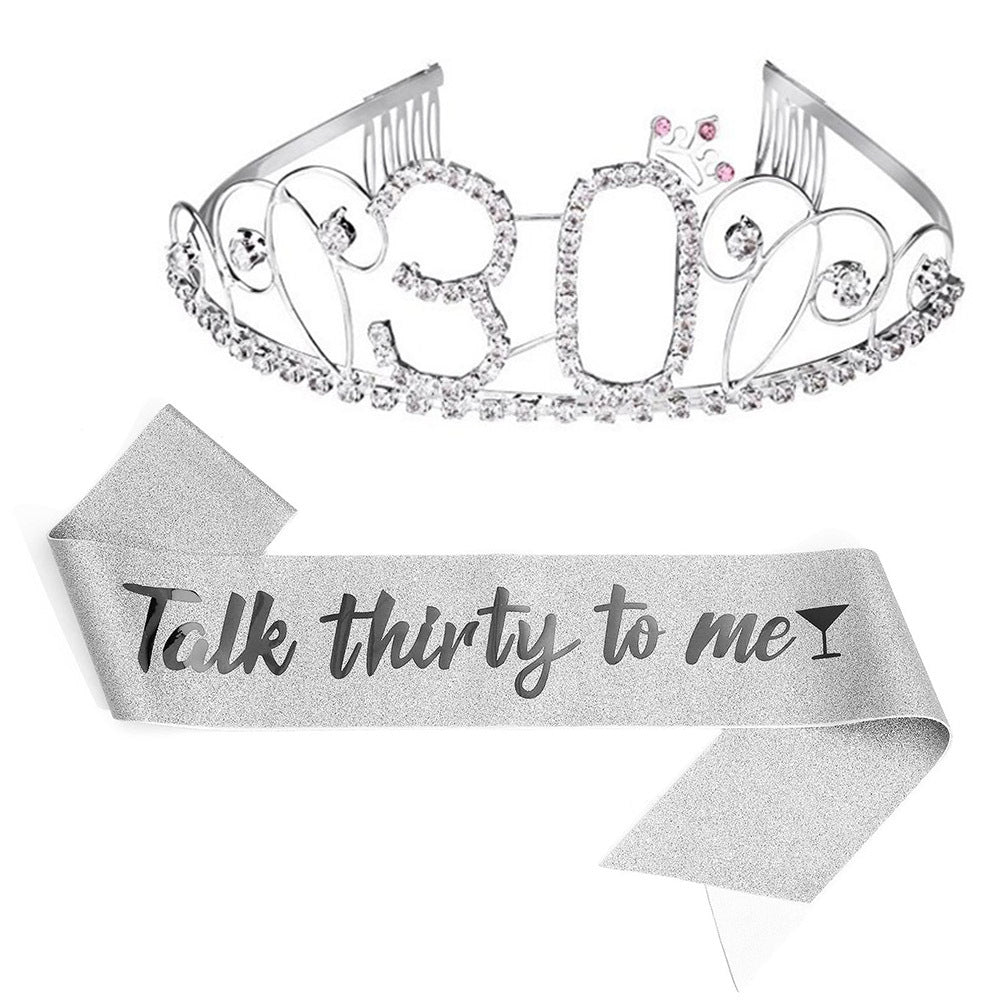 Damen Glitzernde Tiara mit festlichem "50 & Fabulous"-Design Karnz