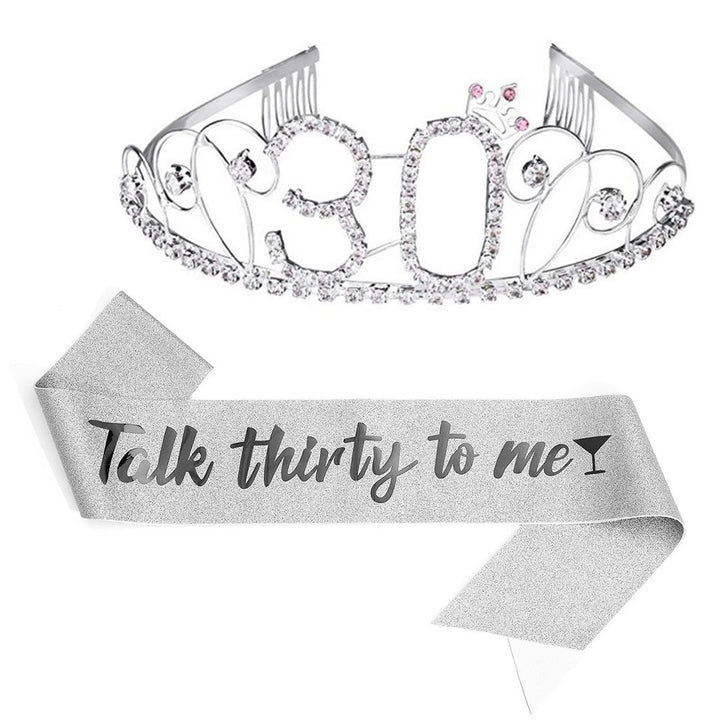 Damen Glitzernde Tiara mit festlichem "50 & Fabulous"-Design Karnz