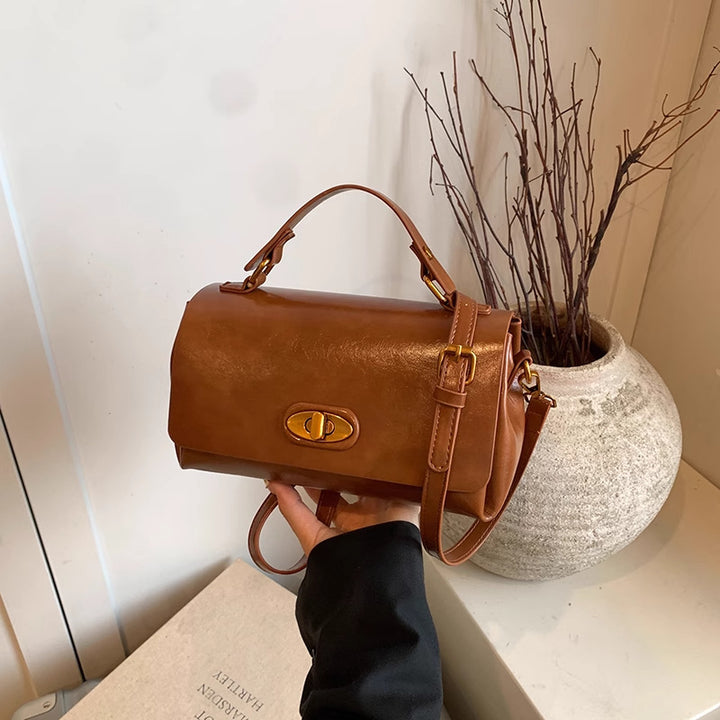 Vintage-inspirierte strukturierte Satchel Karnz
