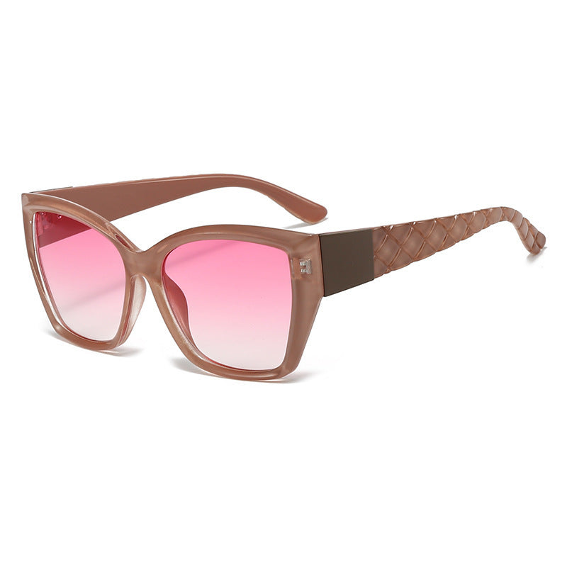 Damen Oversized Cat-Eye Sonnenbrille mit stylishen Akzenten Karnz