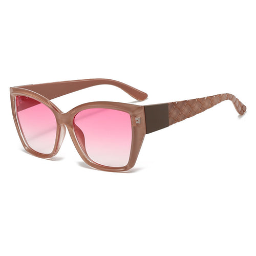 Damen Oversized Cat-Eye Sonnenbrille mit stylishen Akzenten Karnz