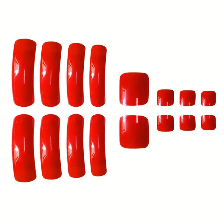 Premium Glänzendes Press-On Nagelset Karnz