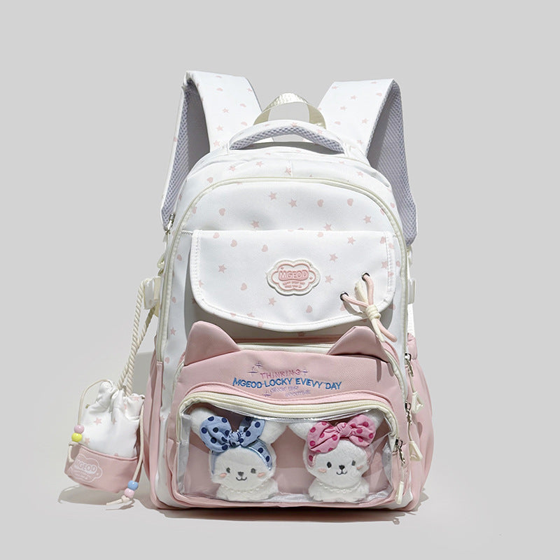 Verspielter Katzenohr-Design Rucksack Karnz