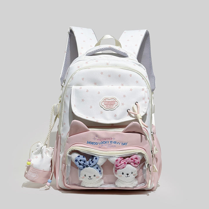 Verspielter Katzenohr-Design Rucksack Karnz