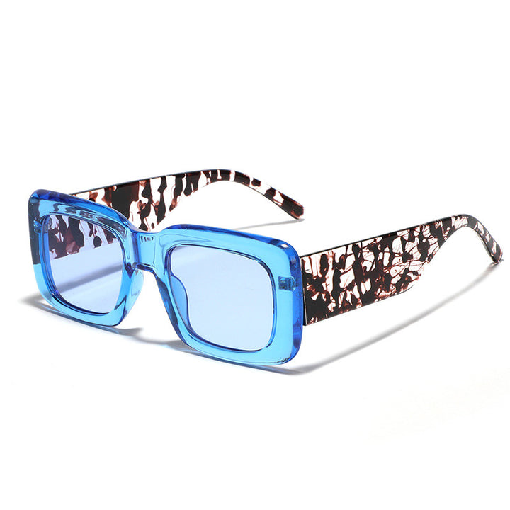 Damen moderne quadratische Sonnenbrille mit farblich abgestimmtem Muster Karnz