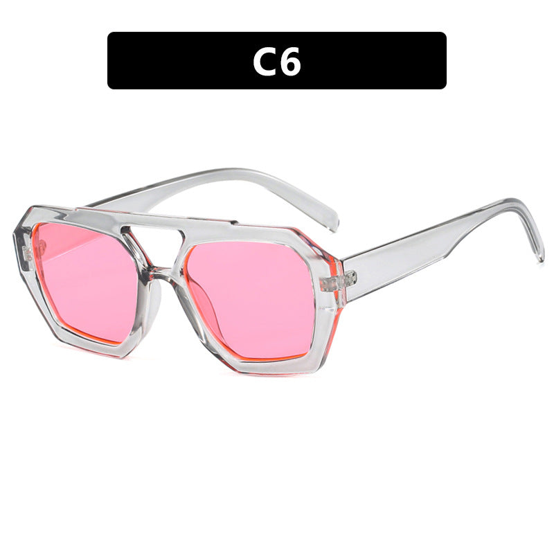 Damen stilvolle Sonnenbrille im markanten Achtkant-Design Karnz