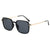Damen modische oversized Sonnenbrille mit exklusiven Metall-Details Karnz