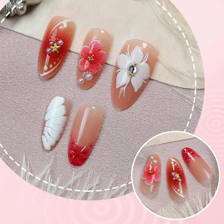 Dekoratives Floral Nagelkunst Set