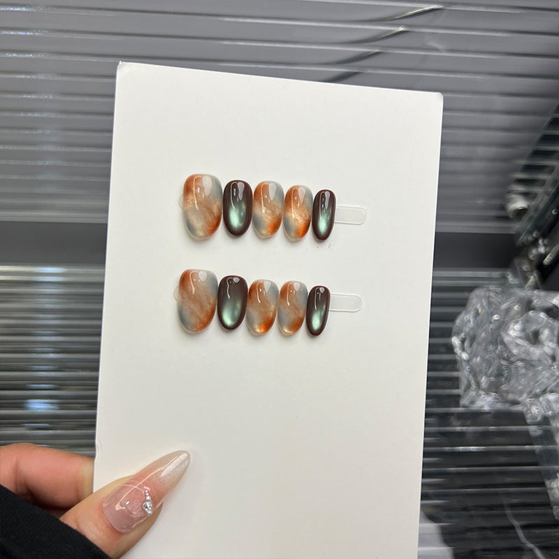 Glänzendes Ombre Press-On-Nagelset 1790734250