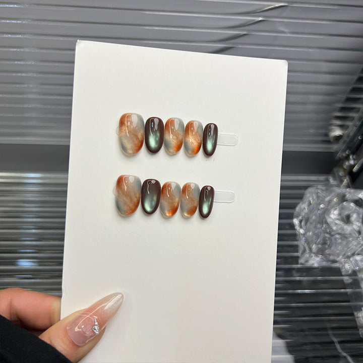 Glänzendes Ombre Press-On-Nagelset 1790734250