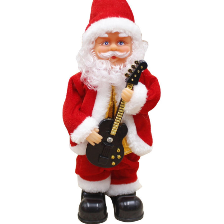 Niedlicher Weihnachtsmann mit Weihnachtsgruß-Schild Karnz