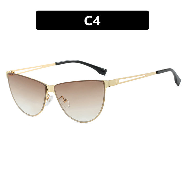 Damen Cat-Eye Sonnenbrille mit stilvollem Metallrahmen und schützendem UV-Filter Karnz