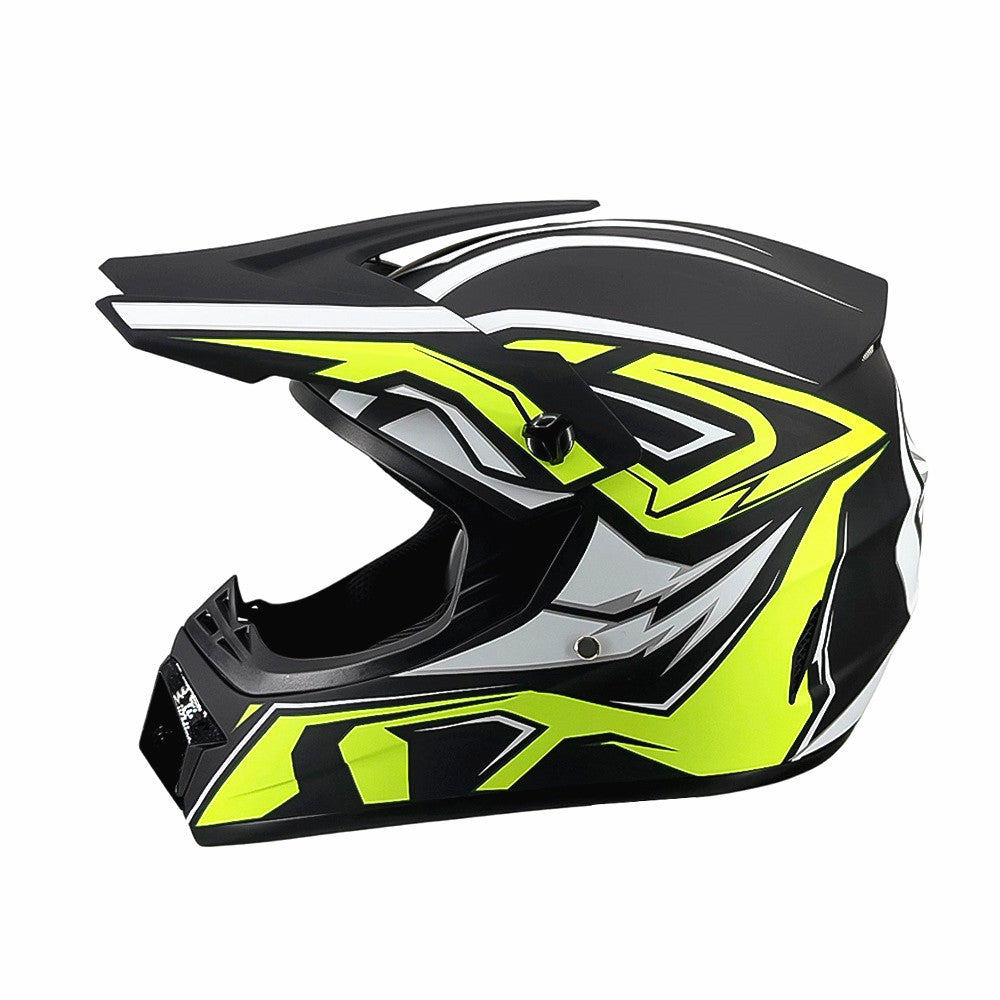 Vollgesicht-Motocross-Helm mit verlängertem Visier und verstärktem Kinnschutz Karnz