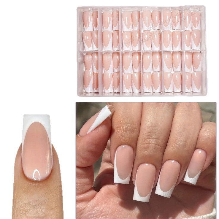 Stylisches French Tip Drucknagelset Karnz