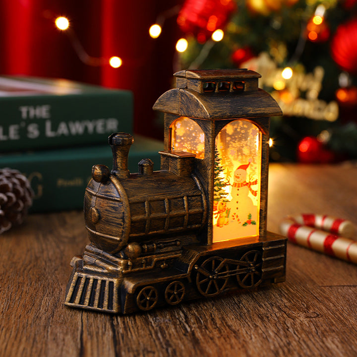 Nostalgische Weihnachtszug-Laterne Karnz