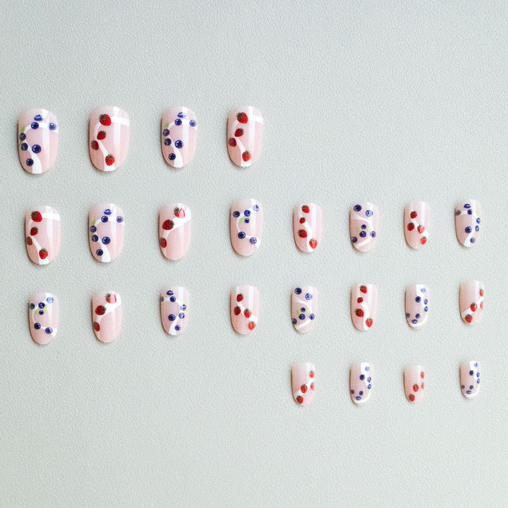 Künstlerisches durch Früchte inspiriertes Nagelkunstset