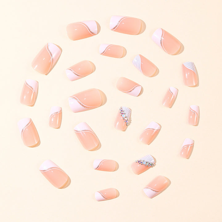 Elegante französische Spitze Acryl-Nagelverstärkungen Karnz
