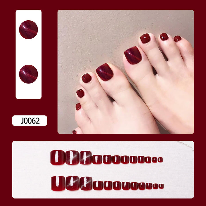 Glitzernde French Tip Zehennagelkunst