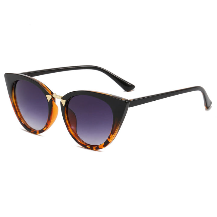 Damen Cat-Eye Sonnenbrille mit elegantem goldenen Detail Karnz