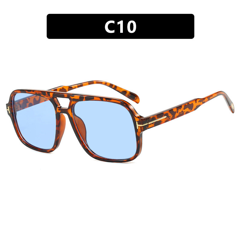 Damen trendige Sonnenbrille mit quadratischem Rahmen und polarisierenden gelben Gläsern Karnz