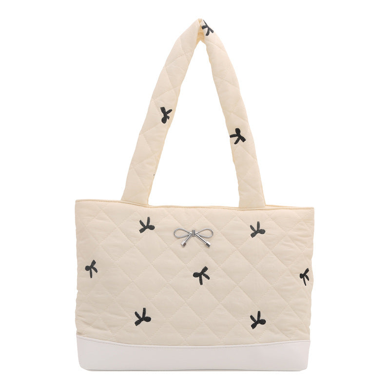 Gestepptes Dekoratives Bogen Handtasche