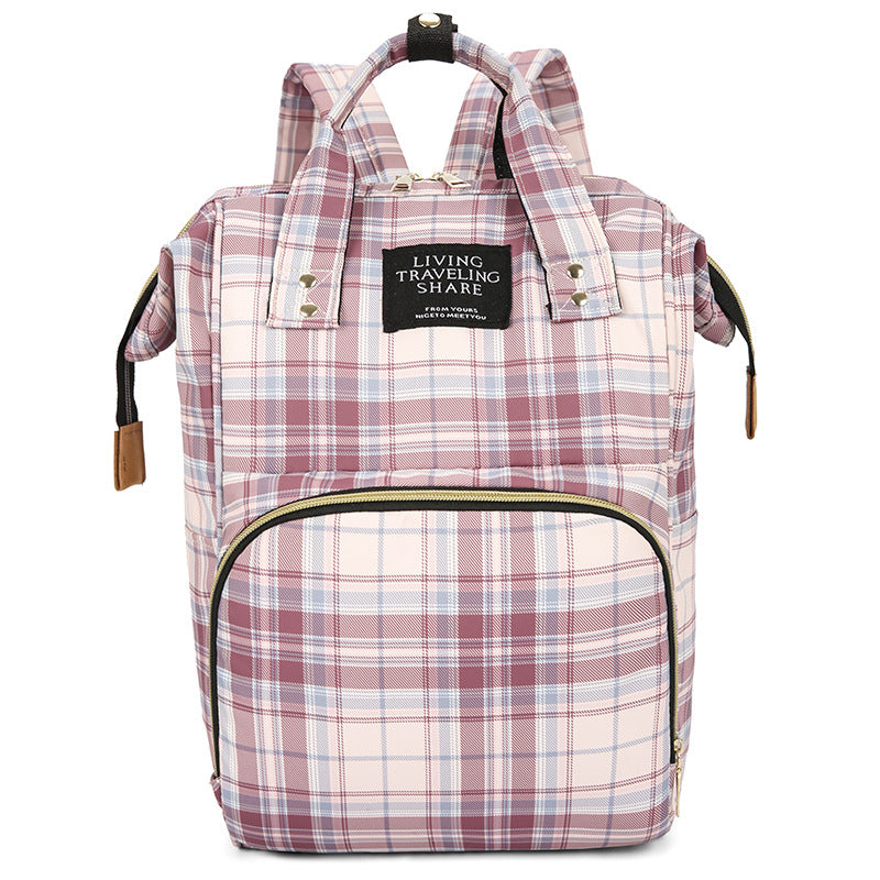 Karierter Muster Reisek backpack Karnz