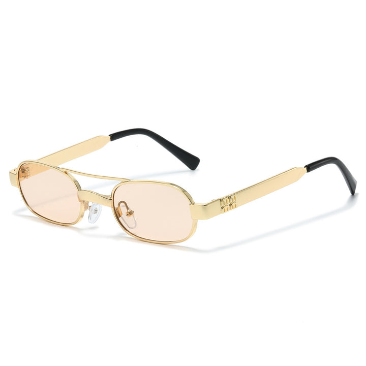 Stylische Minimalistische Oval Sonnenbrille Karnz