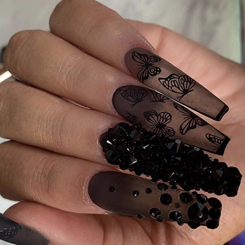 Dekorative Ombre Press-On Nagelkunst