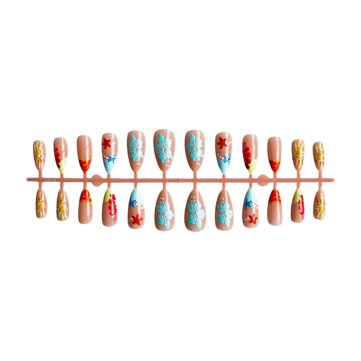 Künstlerisches Sommer-Themen-Acryl-Nagelkunstset