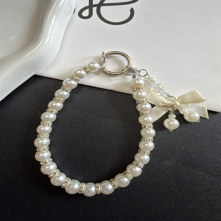 Elegante Perlen Charm Schlüsselanhänger Karnz