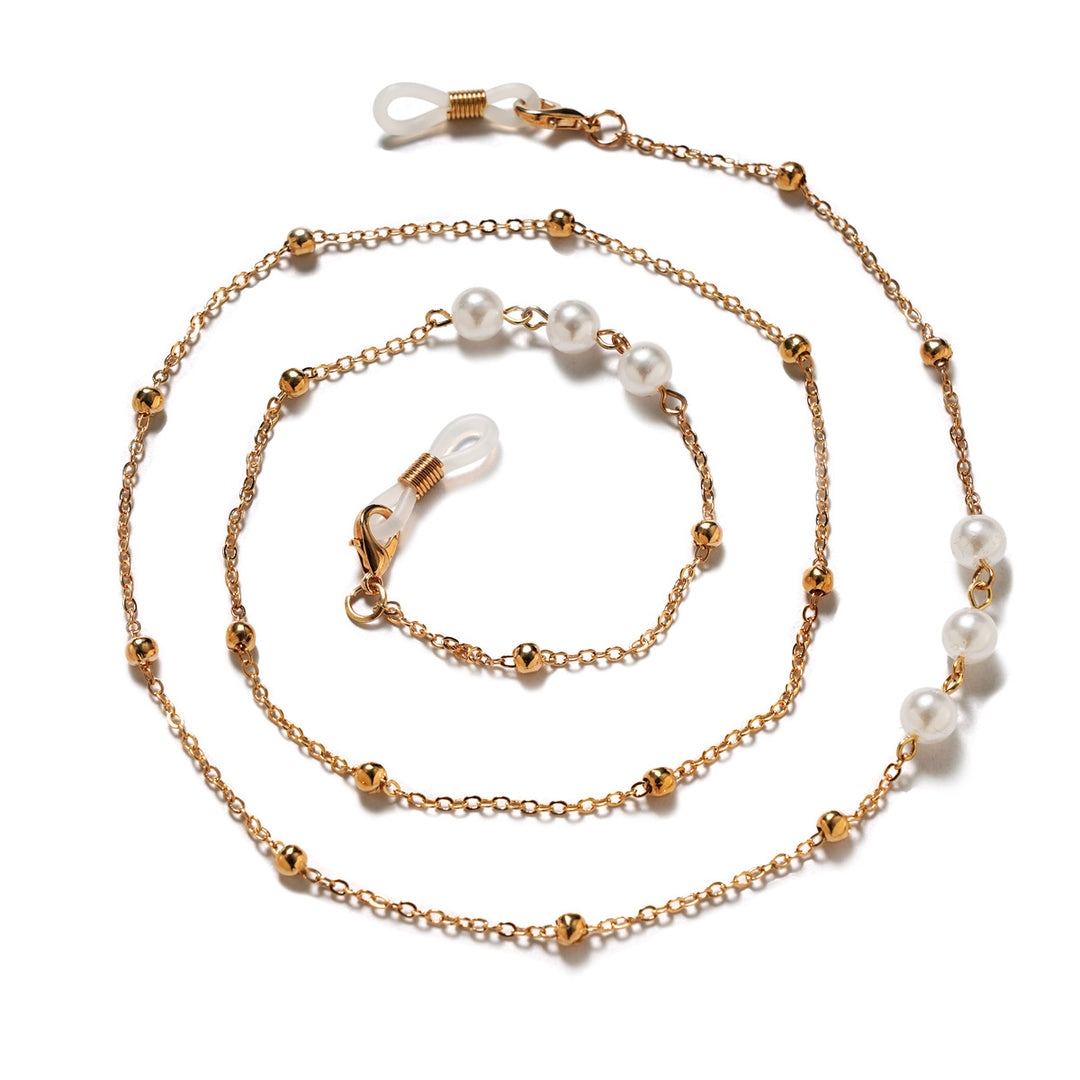Elegante Perlen Brillen Kette Karnz