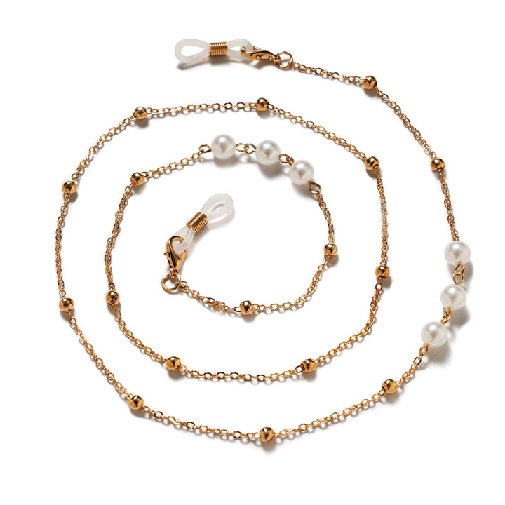 Elegante Perlen Brillen Kette Karnz