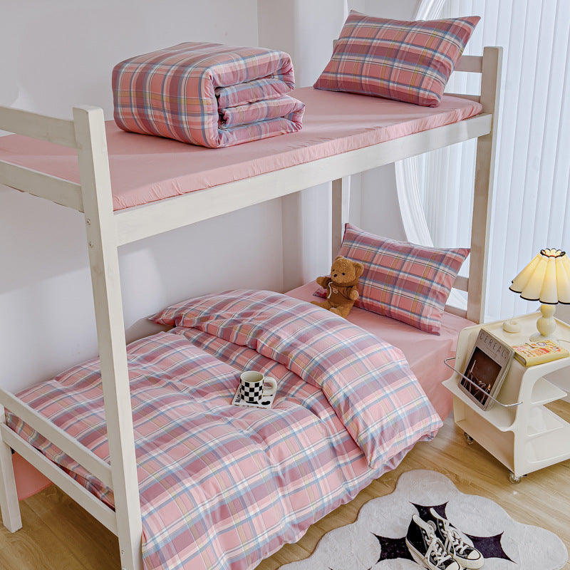 Leichtes Baumwolle Etagenbett Bettwäsche Set mit Bettbezug, Kissenbezug und Spannbettlaken