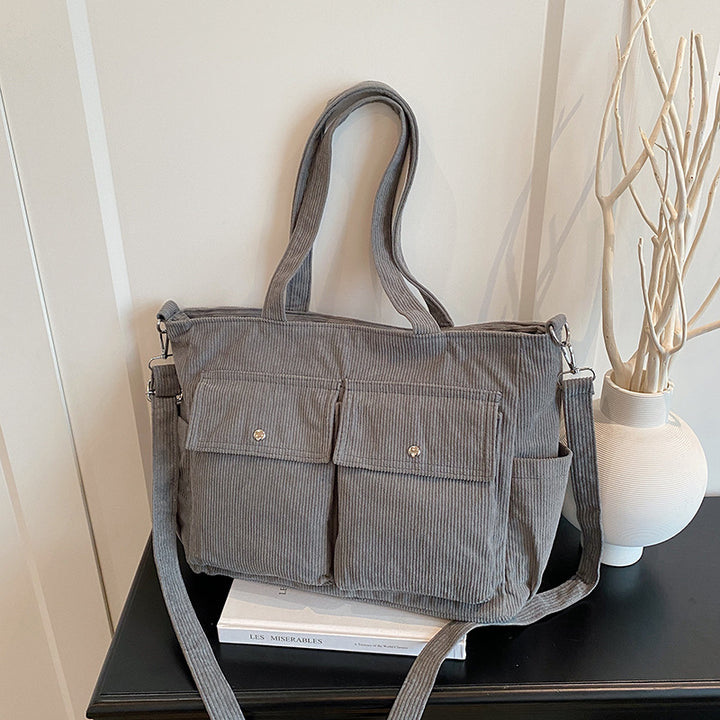 WoSpacious Corduroy Utility Tote Bag Karnz