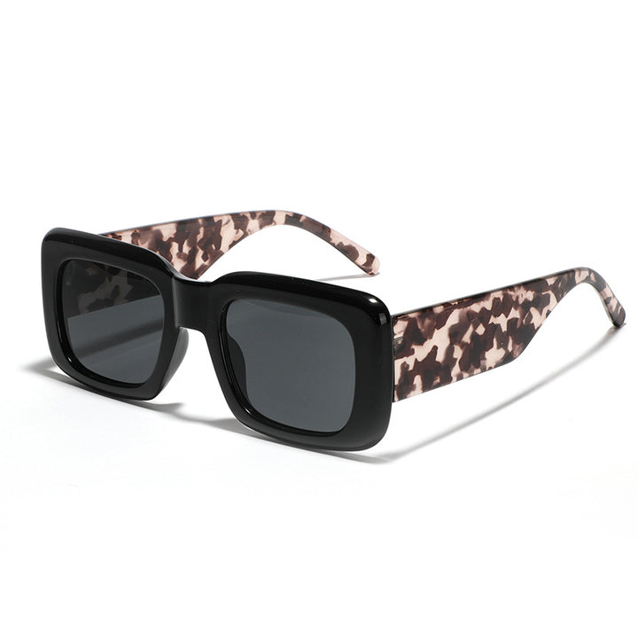 Damen moderne quadratische Sonnenbrille mit farblich abgestimmtem Muster Karnz