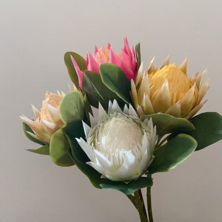 Lebensnahe Dekorative Protea Blumenstängel