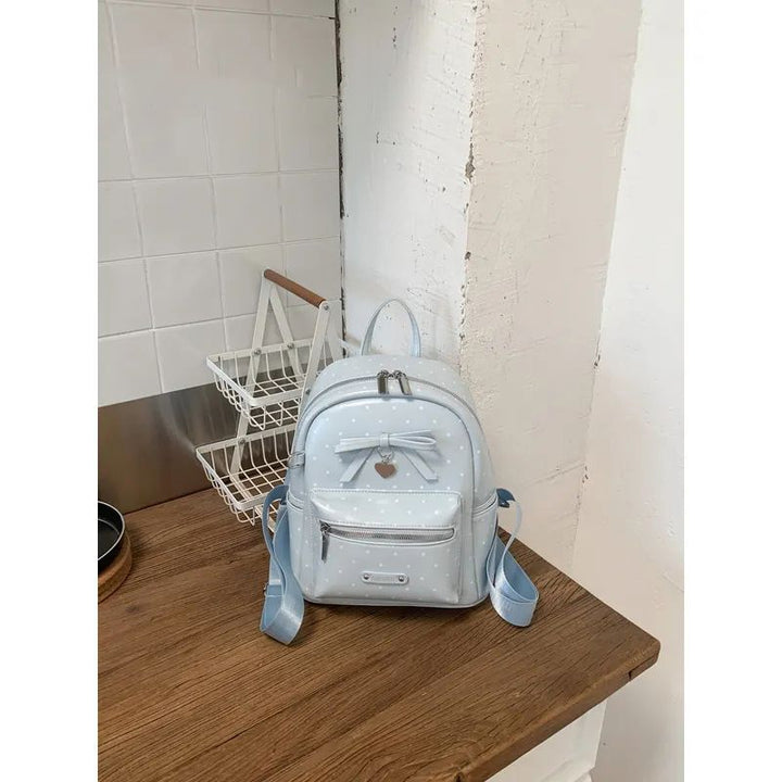 Polka-Dot Dekorativer Mini-Rucksack Karnz