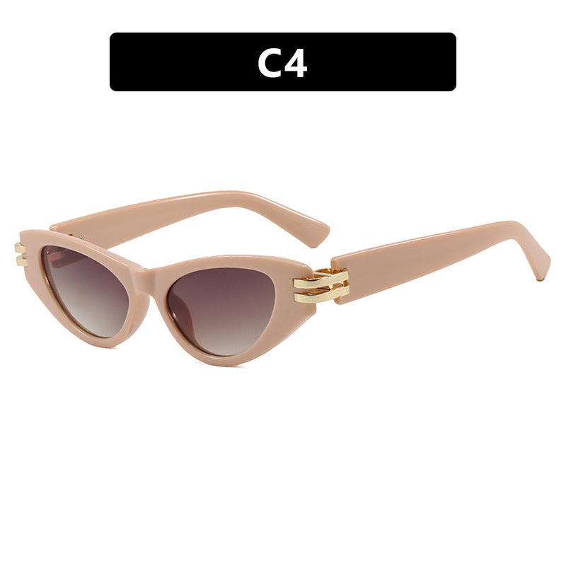 Damen Cat-Eye Sonnenbrille mit luxuriösen Akzenten Karnz