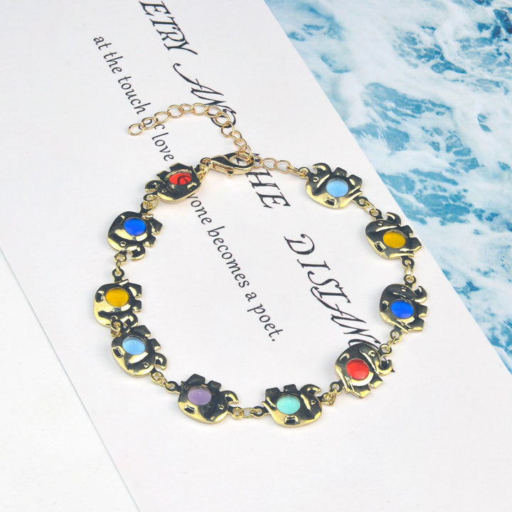 Bunte Eye Charm Statement Halskette Karnz