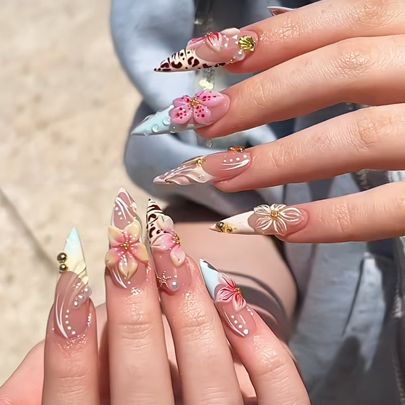 Floral Art Press-On Nagelspitzen Set Karnz