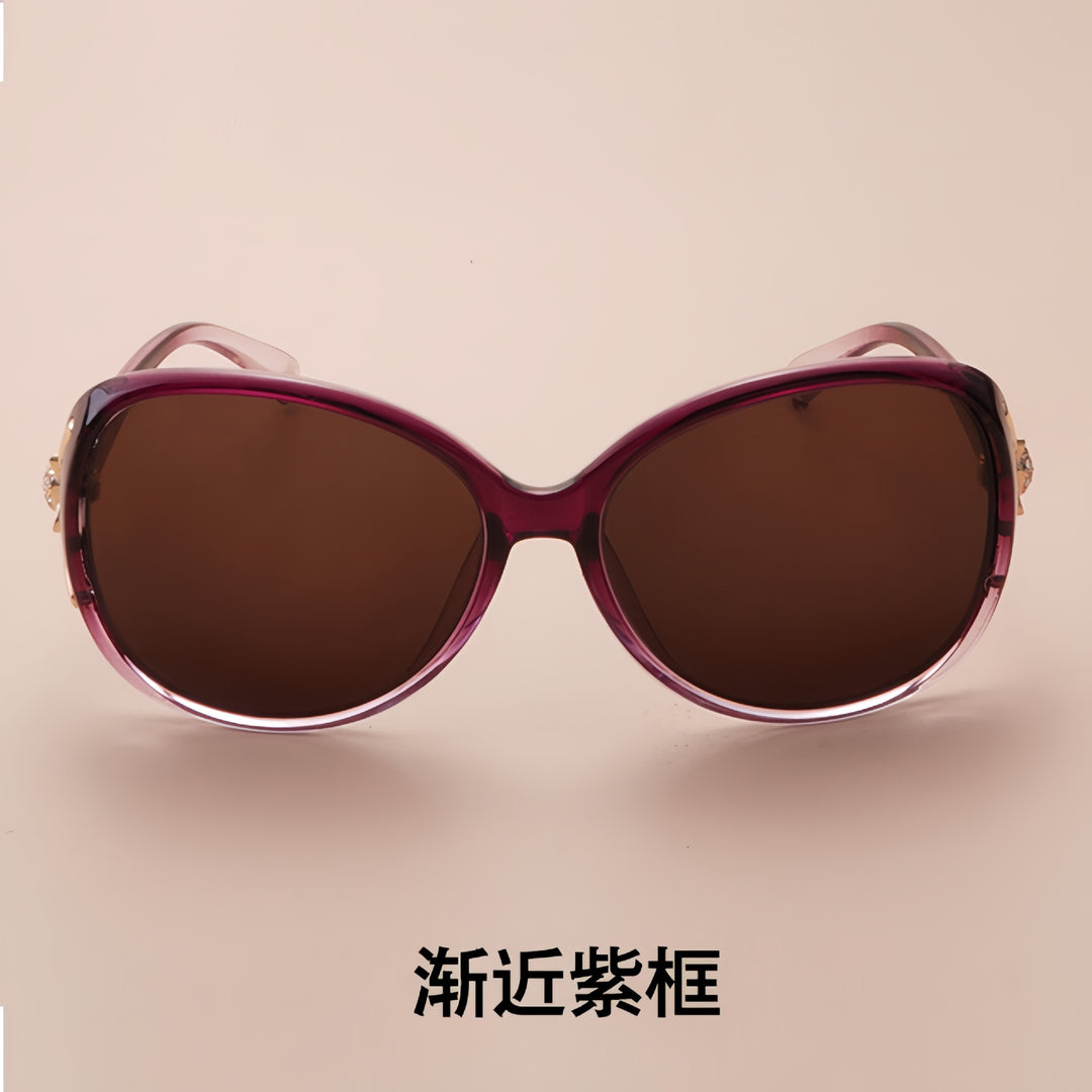 Damen Luxuriöse Oversize-Sonnenbrille mit stylischem Dekor Karnz