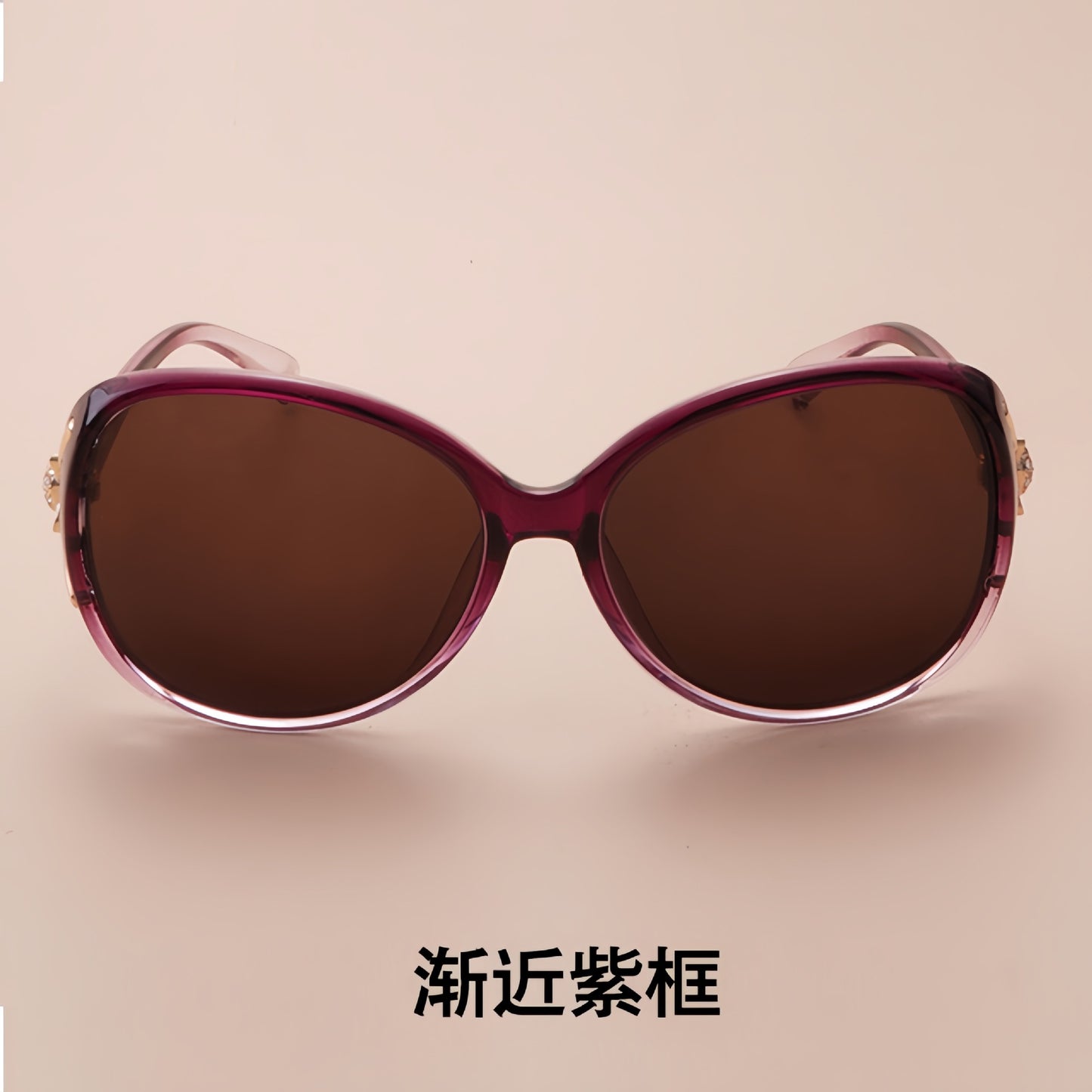 Damen Luxuriöse Oversize-Sonnenbrille mit stylischem Dekor Karnz
