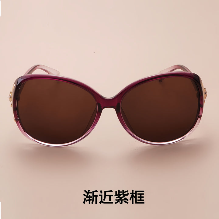 Damen Luxuriöse Oversize-Sonnenbrille mit stylischem Dekor Karnz