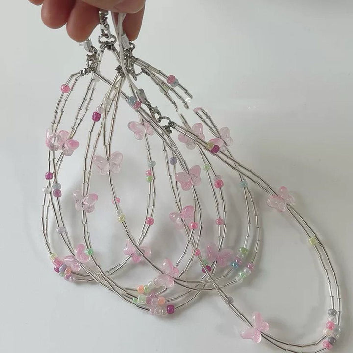 Dekorativer Schmetterlings Charm Brillenband Karnz