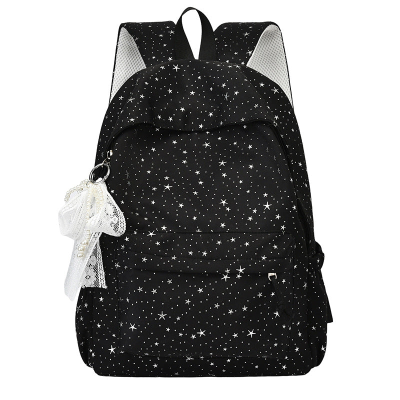 Eleganter Rucksack mit Glitzernden Sternen und Praktischen Fächern Karnz