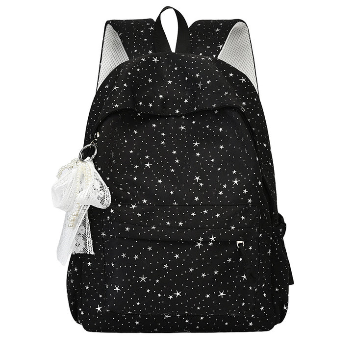 Eleganter Rucksack mit Glitzernden Sternen und Praktischen Fächern Karnz
