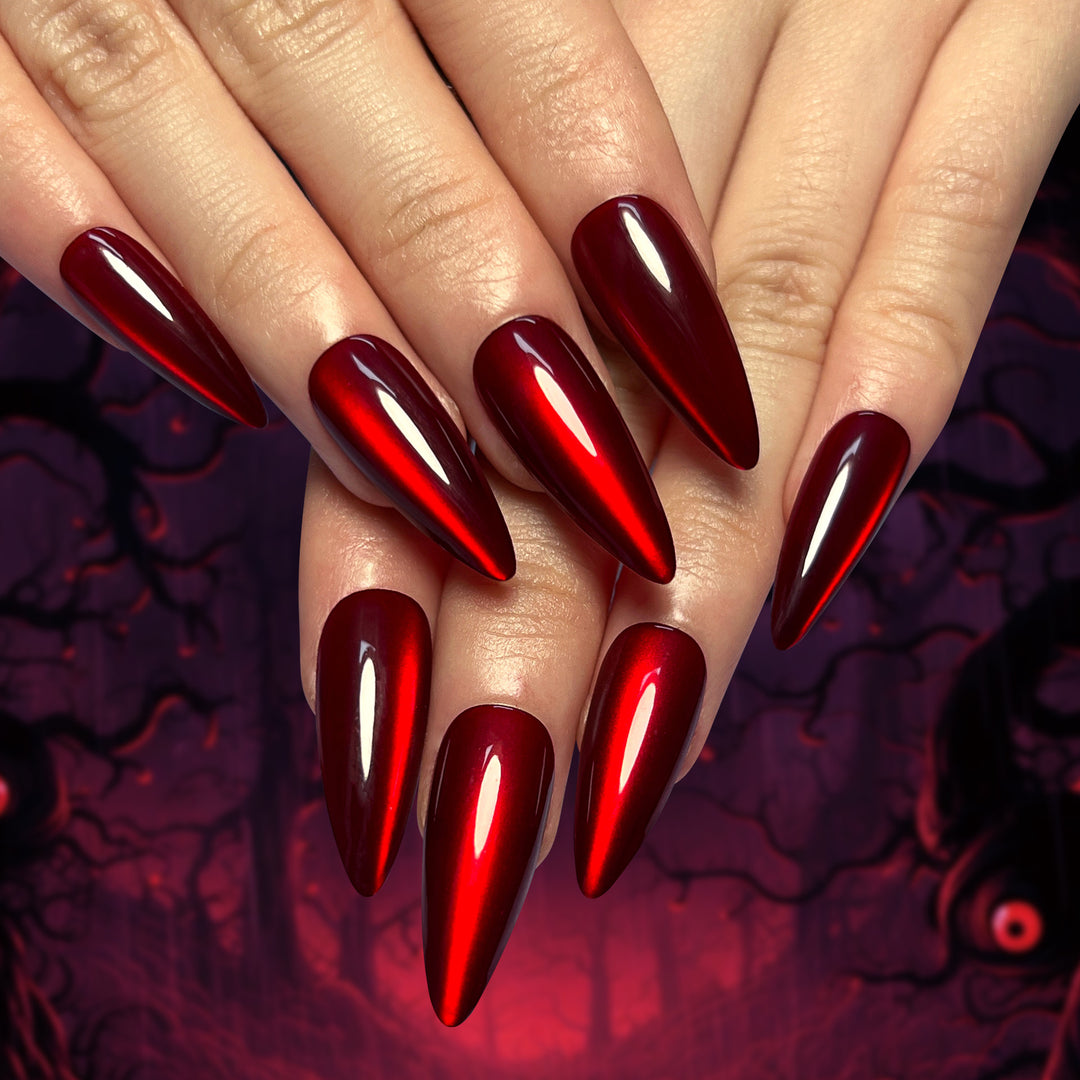 Glänzendes Stiletto Press-On Nail Set Karnz